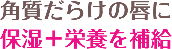 角質だらけの唇に保湿、栄養を補給